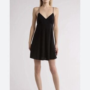 Madewell Slip Dress Womens 2 Black Sexy‎ Classic Mini Holiday Christmas Strappy